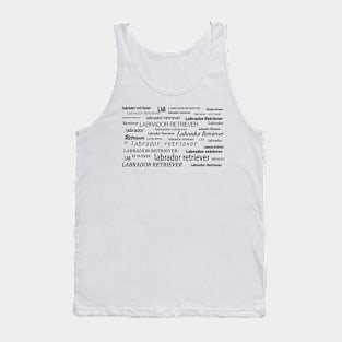 Labrador Retriever Word Cloud Tank Top